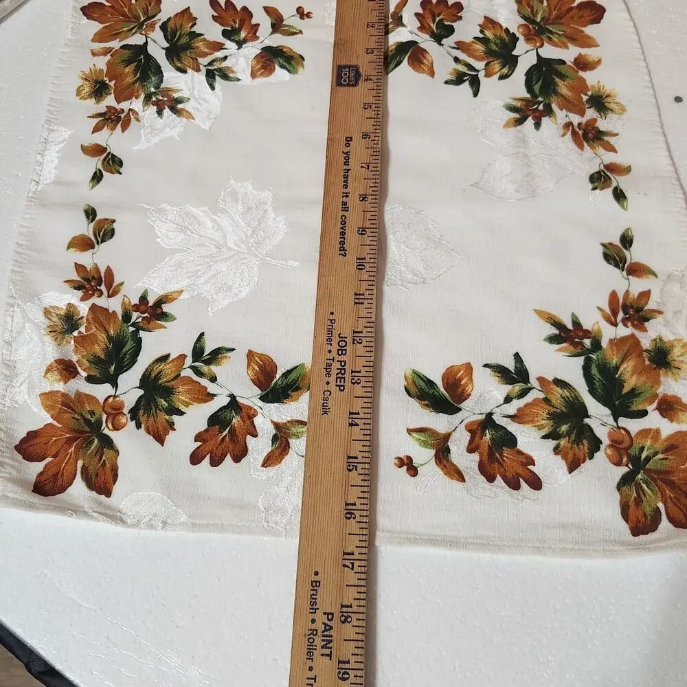 Vintage 1990s Fall Tablecloth Cloth 50x50